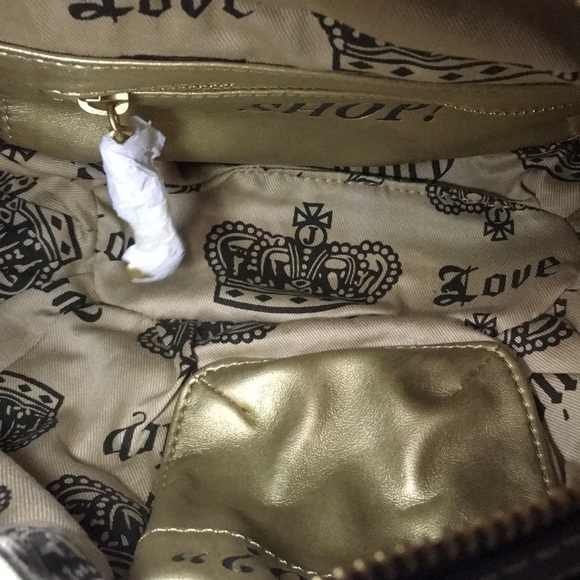 Nwt juicy couture espresso velour hobo shoulder bag rare vintage - Picture 5 of 9